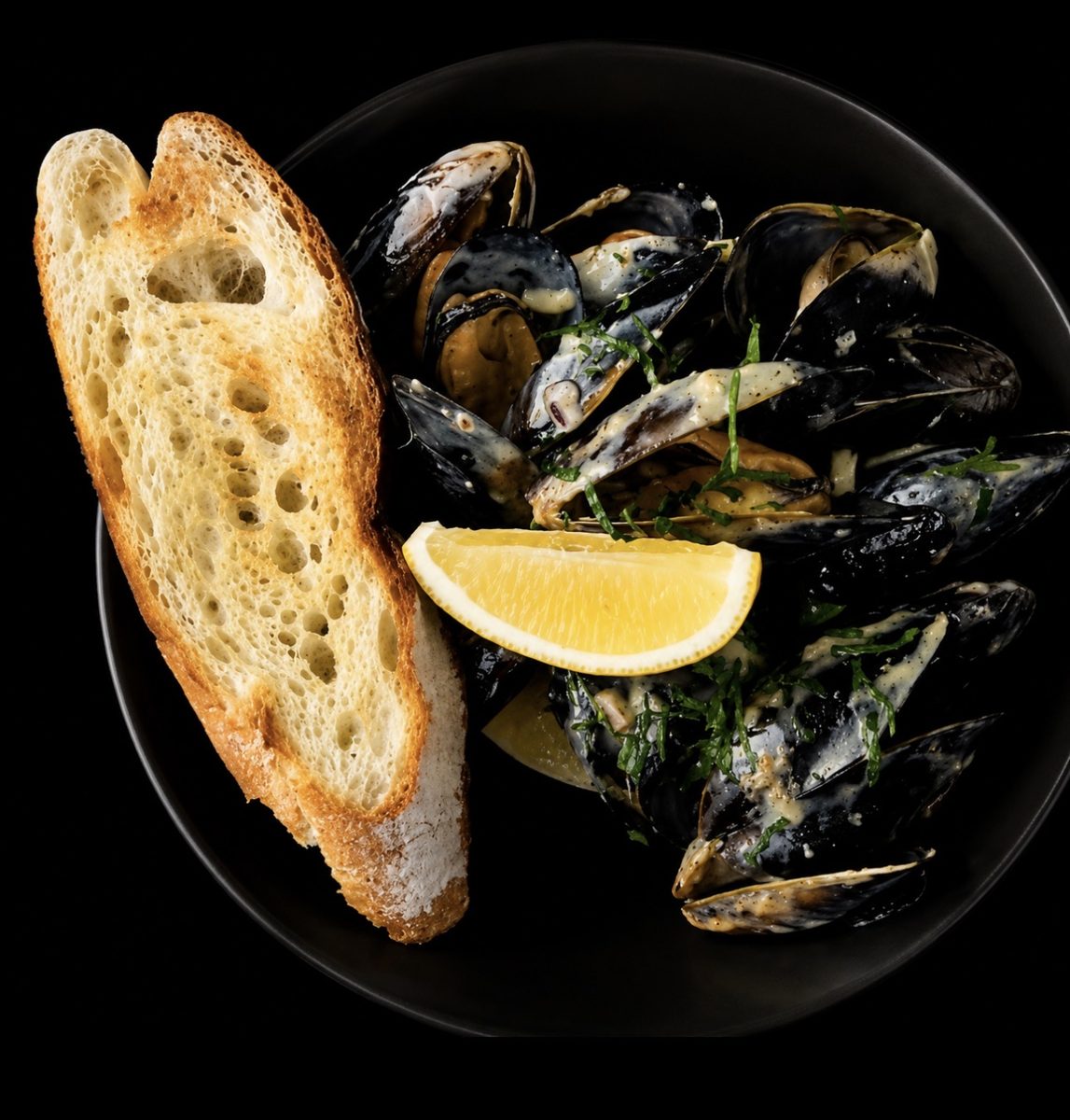 Black Mussels Gorgonzola
